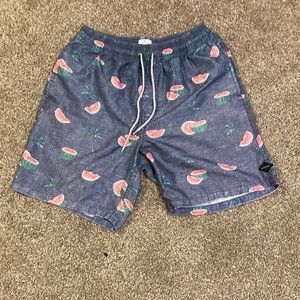 Watermelon swim trunks